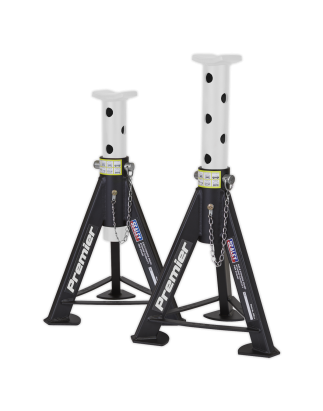 Premier Axle Stands (Pair) 6 Tonne Capacity per Stand - White