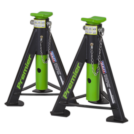 Premier Axle Stands (Pair) 6 Tonne Capacity per Stand - Green