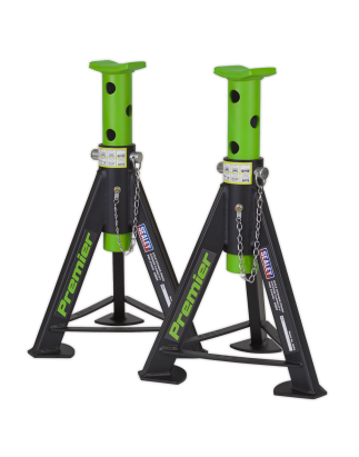 Premier Axle Stands (Pair) 6 Tonne Capacity per Stand - Green