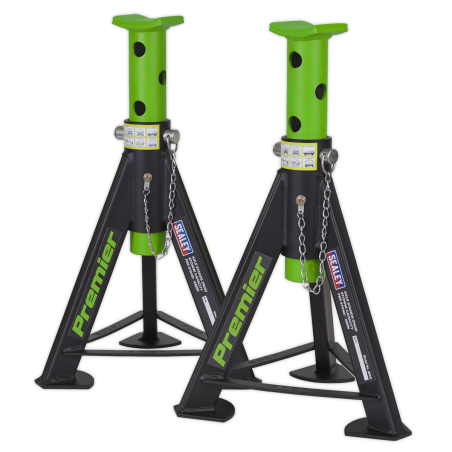 Premier Axle Stands (Pair) 6 Tonne Capacity per Stand - Green