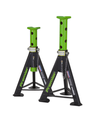 Premier Axle Stands (Pair) 6 Tonne Capacity per Stand - Green