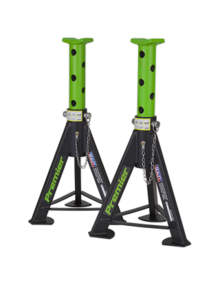 Premier Axle Stands (Pair) 6 Tonne Capacity per Stand - Green