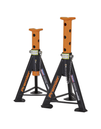 Premier Axle Stands (Pair) 6 Tonne Capacity per Stand - Orange