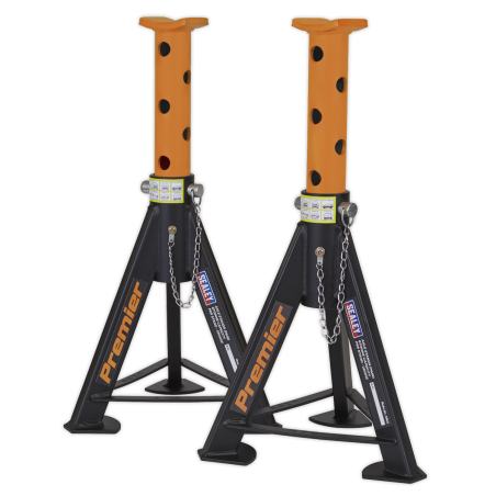 Premier Axle Stands (Pair) 6 Tonne Capacity per Stand - Orange