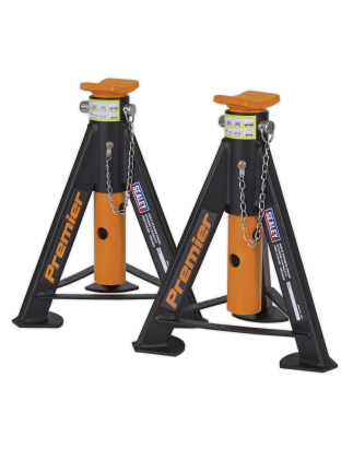 Premier Axle Stands (Pair) 6 Tonne Capacity per Stand - Orange