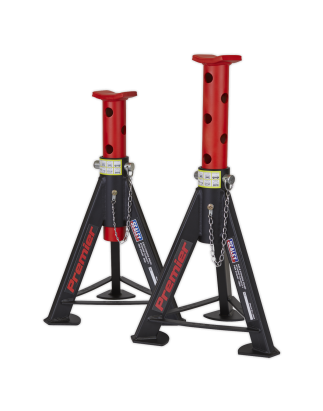 Premier Axle Stands (Pair) 6 Tonne Capacity per Stand - Red