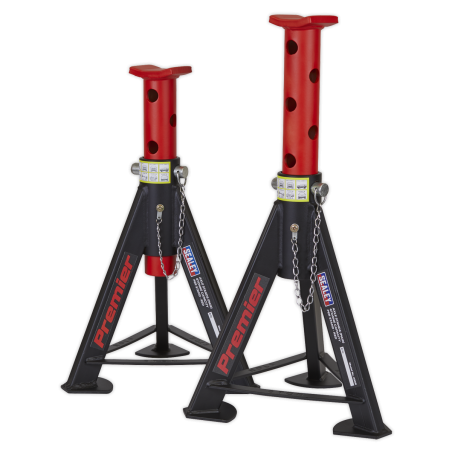 Premier Axle Stands (Pair) 6 Tonne Capacity per Stand - Red