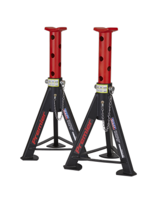 Premier Axle Stands (Pair) 6 Tonne Capacity per Stand - Red