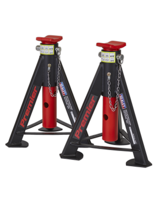 Premier Axle Stands (Pair) 6 Tonne Capacity per Stand - Red