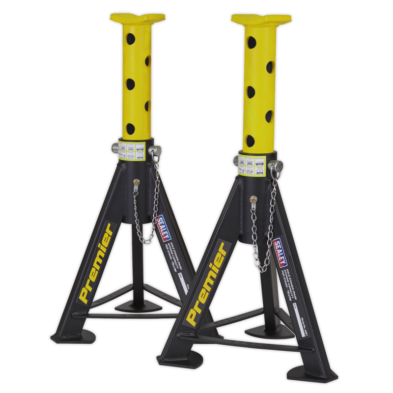 Premier Axle Stands (Pair) 6 Tonne Capacity per Stand - Yellow