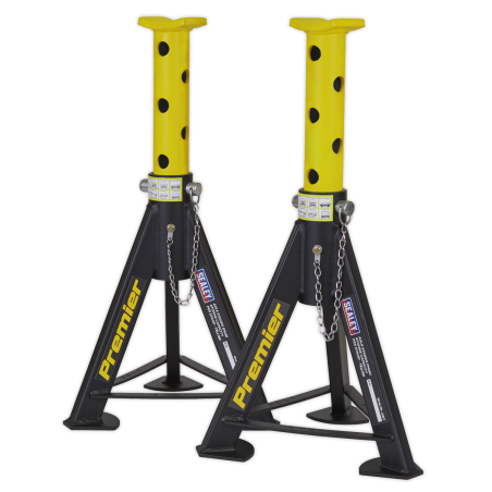 Premier Axle Stands (Pair) 6 Tonne Capacity per Stand - Yellow