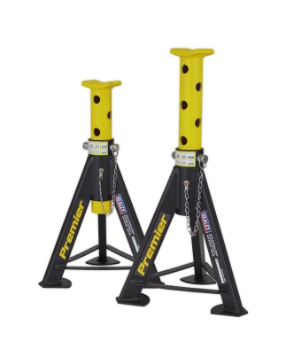 Premier Axle Stands (Pair) 6 Tonne Capacity per Stand - Yellow