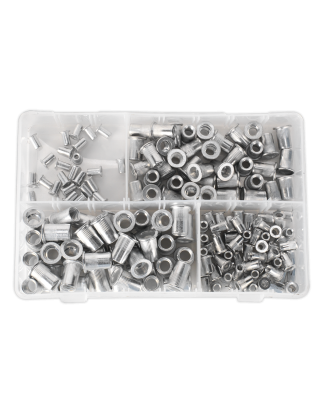 Threaded Insert (Rivet Nut) Assortment 200pc M4-M8 Splined Metric