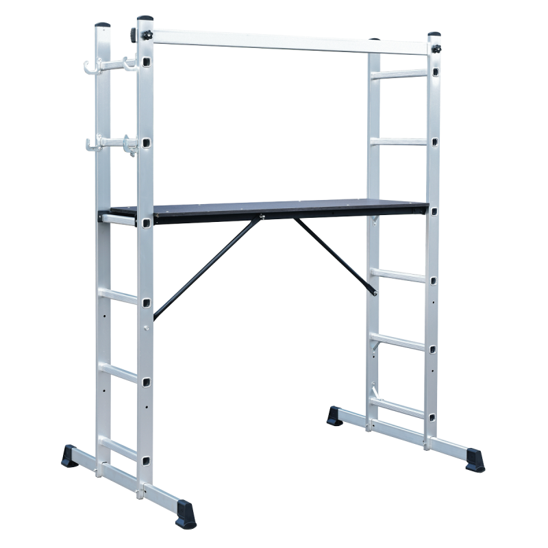 Échelle d'échafaudage 4 voies en aluminium - EN 131