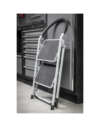 Step Stool 2-Tread 150kg Capacity - BS EN14183