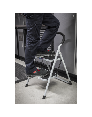 Step Stool 2-Tread 150kg Capacity - BS EN14183