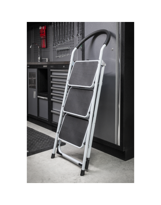 Step Stool 3-Tread 150kg Capacity - BS EN 14183