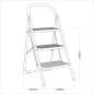 Step Stool 3-Tread 150kg Capacity - BS EN 14183