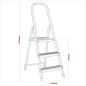 Step Ladder 3-Tread Aluminium - BS EN 131