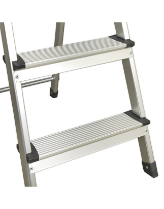 Step Ladder 3-Tread Aluminium - BS EN 131