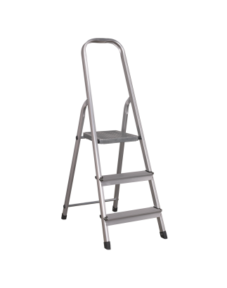 Step Ladder 3-Tread Aluminium - BS EN 131