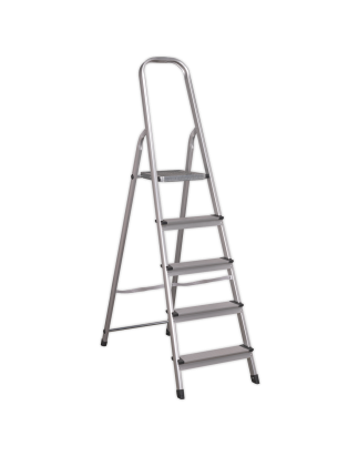 Step Ladder 5-Tread Aluminium - BS EN 131