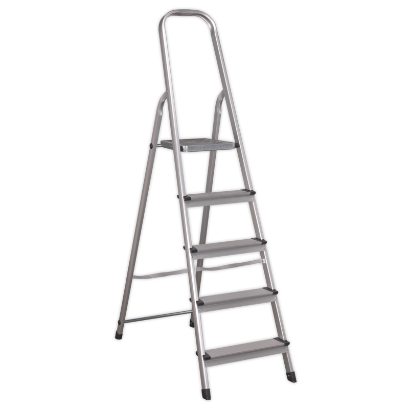 Step Ladder 5-Tread Aluminium - BS EN 131