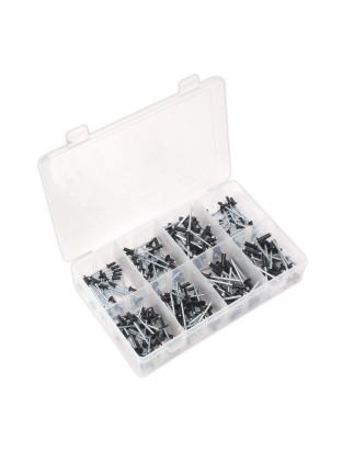 Rivet Assortment 200pc Black Anodised