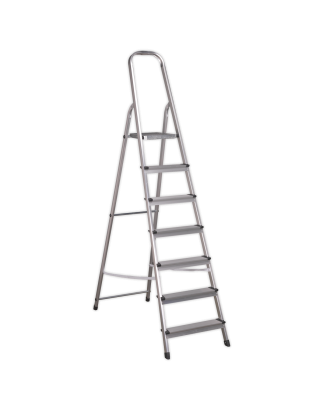 Step Ladder 7-Tread Aluminium - BS EN 131