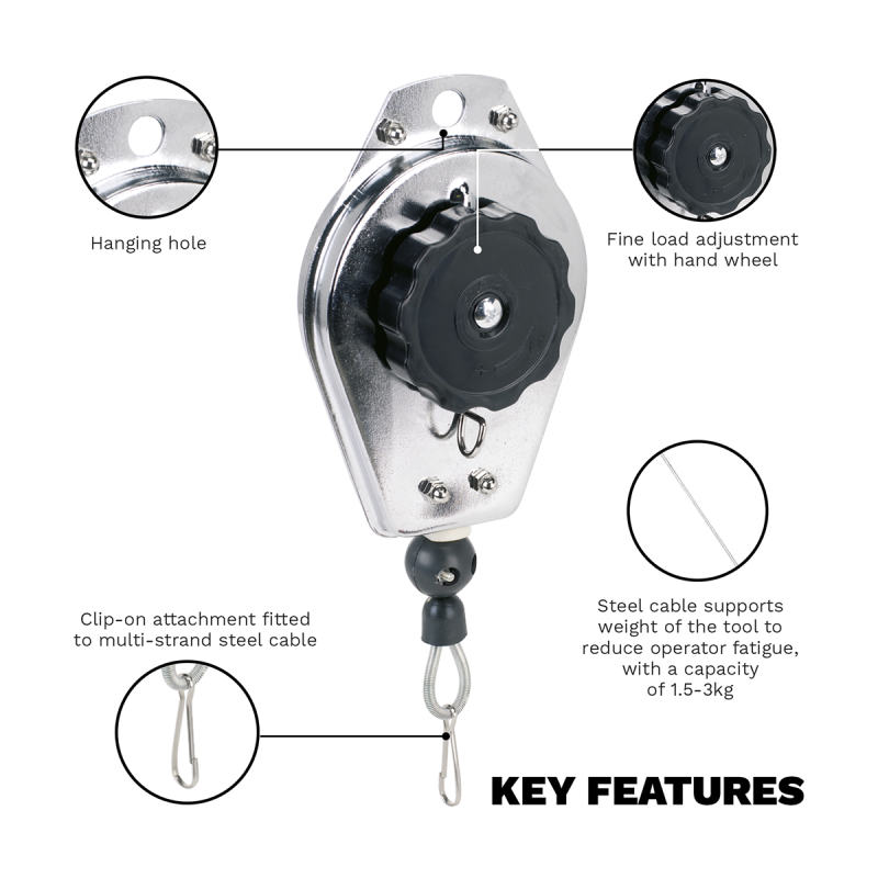 Spring Balancer 1.5-3kg Capacity