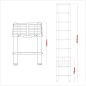 Échelle télescopique 9 marches en aluminium - BS EN 131