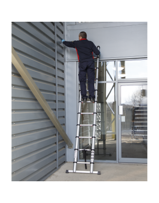 Telescopic Ladder 11-Tread Aluminium - BS EN 131