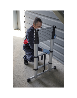 Telescopic Ladder 11-Tread Aluminium - BS EN 131