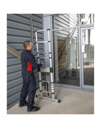 Telescopic Ladder 11-Tread Aluminium - BS EN 131