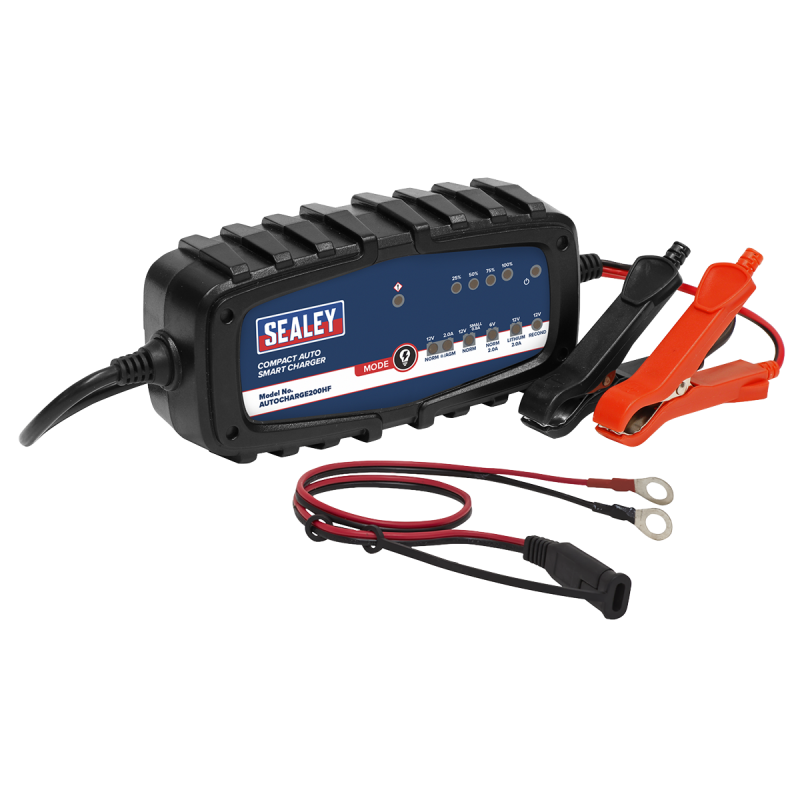 Chargeur et mainteneur intelligent automatique compact 6/12 V 2 A