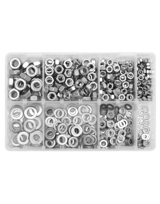 Stainless Steel Nut and Washer Assortment 500pc M5-M10