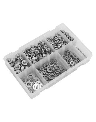 Stainless Steel Nut and Washer Assortment 500pc M5-M10