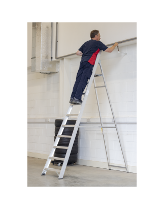 Industrial Step Ladder 10-Tread Aluminium - BS EN 131