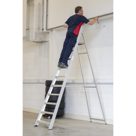 Industrial Step Ladder 10-Tread Aluminium - BS EN 131