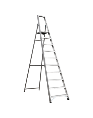 Industrial Step Ladder 10-Tread Aluminium - BS EN 131