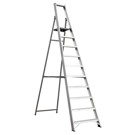 Industrial Step Ladder 10-Tread Aluminium - BS EN 131