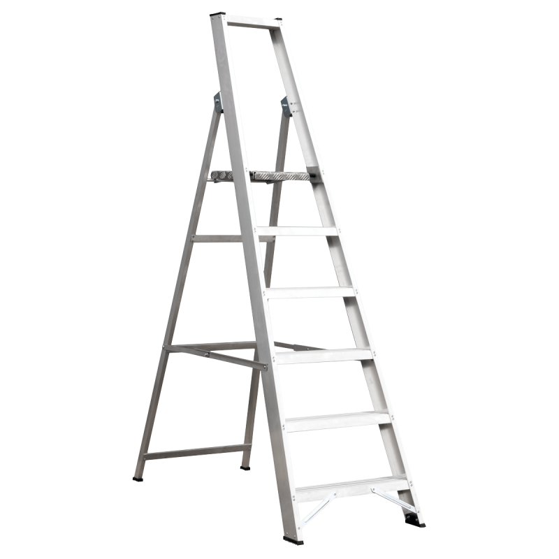 Aluminium Step Ladder 6-Tread Industrial BS EN 131