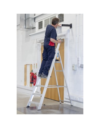 Aluminium Step Ladder 6-Tread Industrial BS EN 131