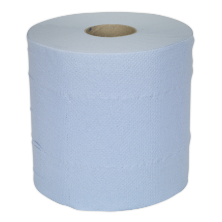 Paper Roll Blue 2-Ply Embossed 150m Pack of 6