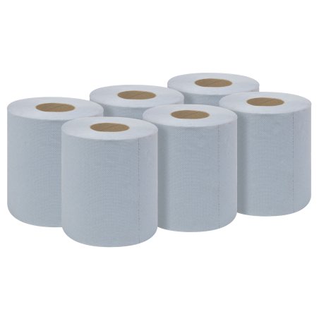 Blue Embossed 2-Ply Paper Roll 60m - Pack of 6