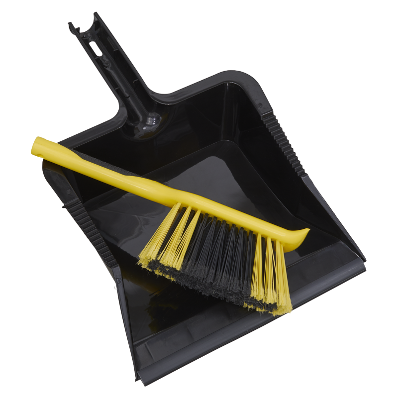 Bulldozer Yard Dustpan & Brush Set