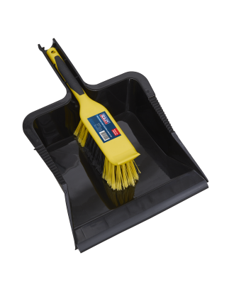 Bulldozer Yard Dustpan & Brush Set