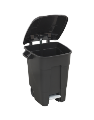 Refuse/Wheelie Bin with Foot Pedal 100L - Black