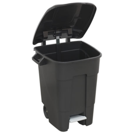 Refuse/Wheelie Bin with Foot Pedal 100L - Black