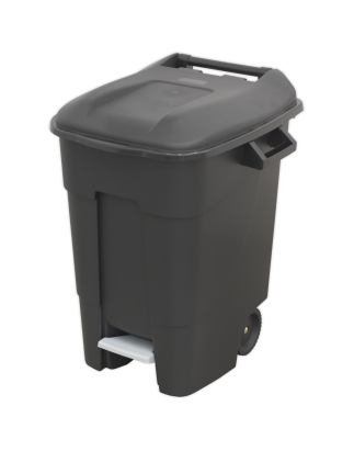 Refuse/Wheelie Bin with Foot Pedal 100L - Black